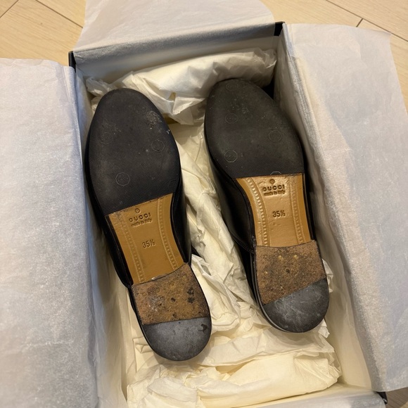 GUCCI Princetown Leather Slingback Mules - Picture 10 of 12